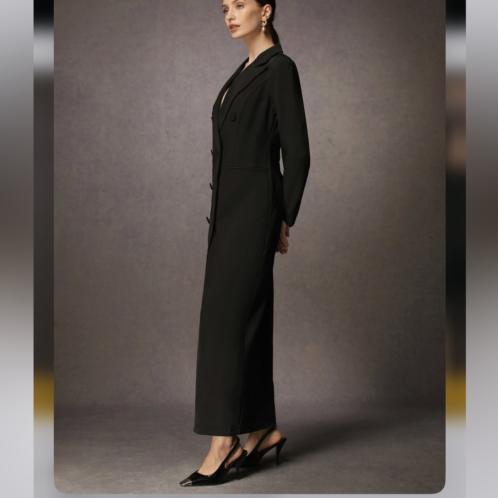 STYLEWE Lapel Collar Urban Dress in black - Picture 5 of 11